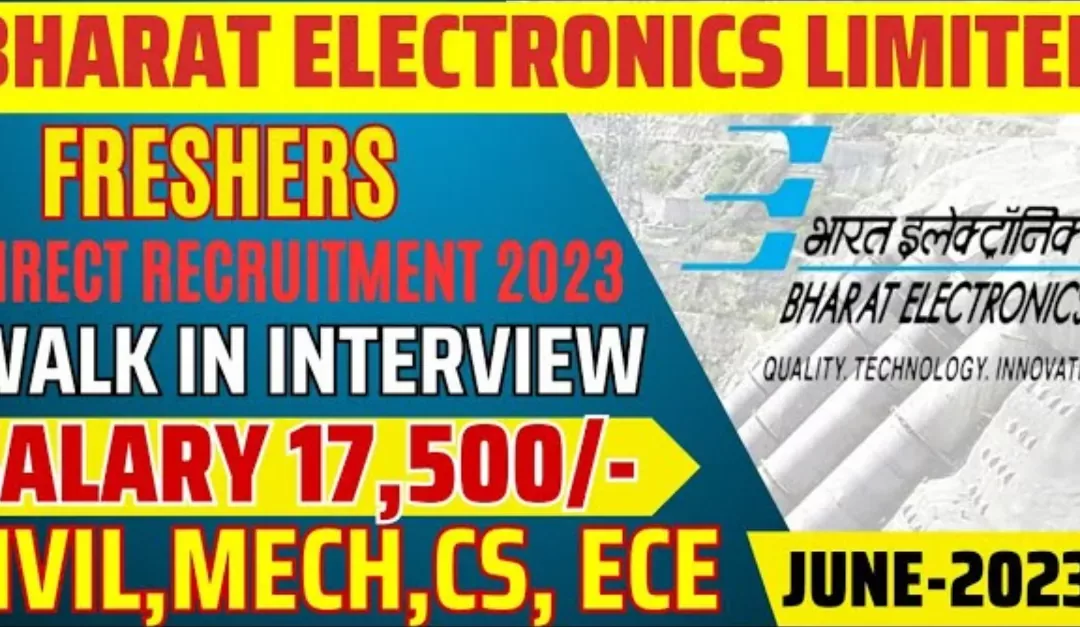 BEL Recruitment 2023 | Exciting Opportunity Apply For Apprentices/Trainee/Probationary Engineers