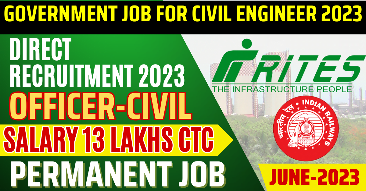 RITES Limited Civil Engineer Recruitment 2023: Apply Online for 30 Vacancies
