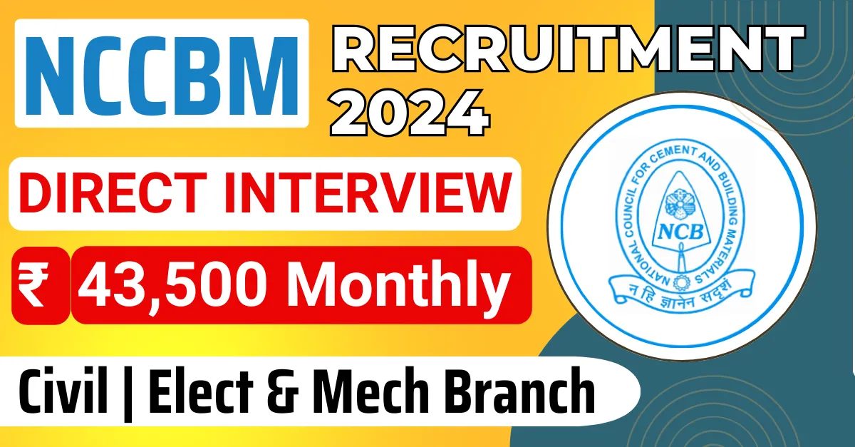 GOVERNMENT JOBS 2 GOVERNMENT JOBS NCB India Recruitment 2024: Engineers, Designers & More Needed | Up to ₹ 43,500 pm | Apply Now !