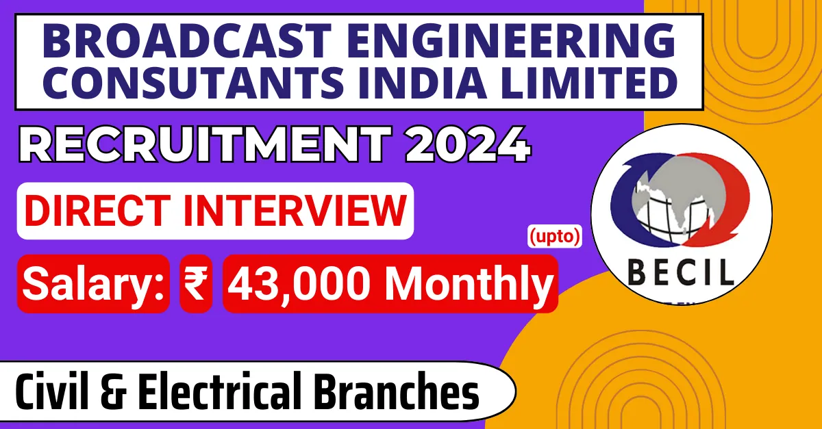 BECIL Harda Jobs 2024 RCM Civil Engineer